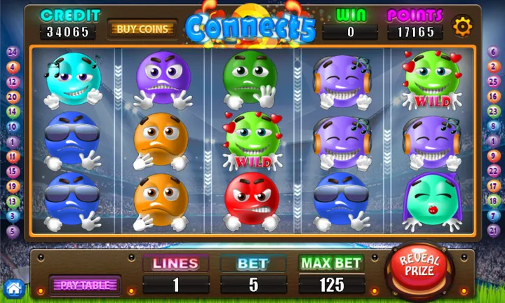 Connect5 game screen in the Touch Won app