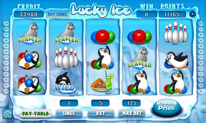 Lucky Ice game screen in the Touch Won app